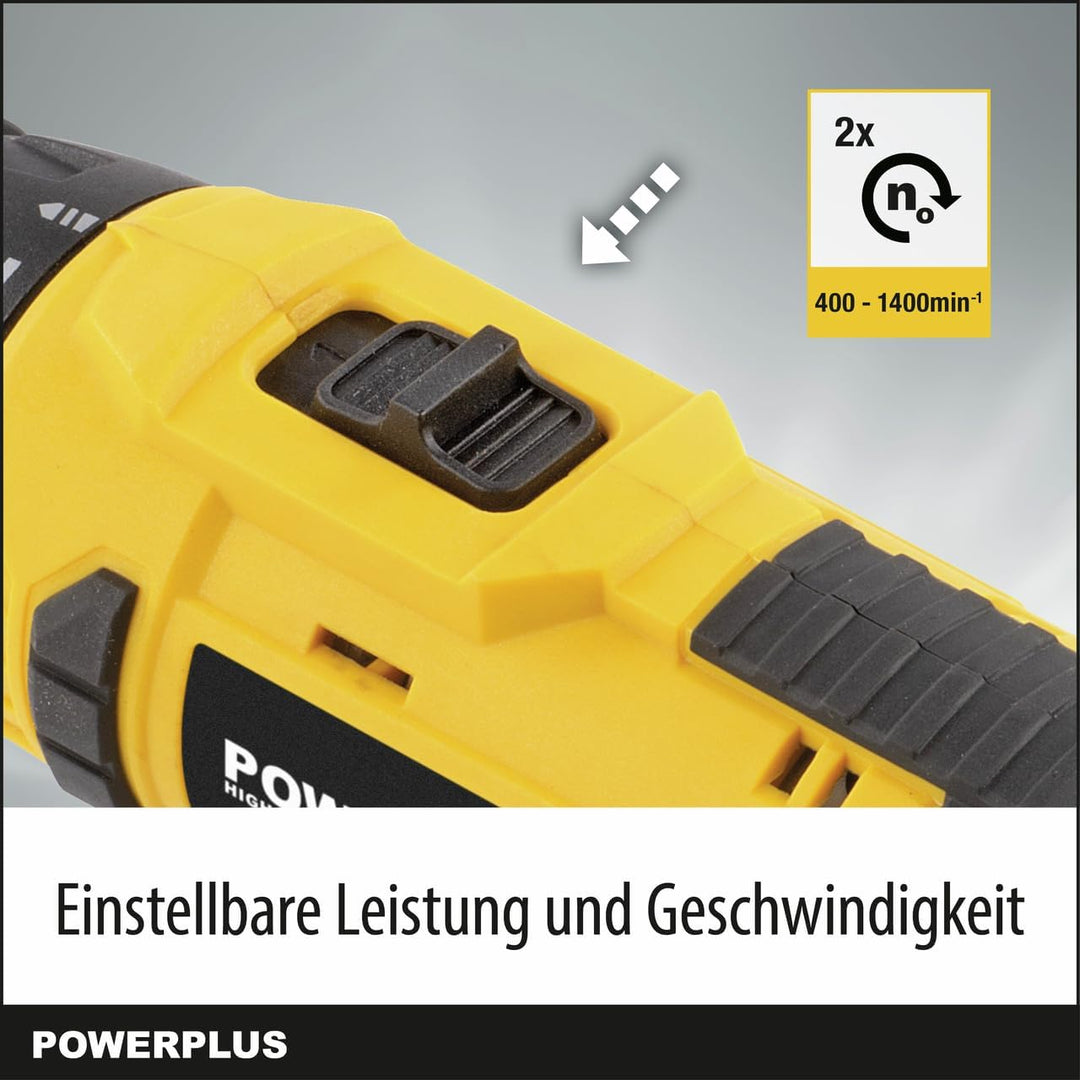 Powerplus Akku Schrauber & Bohrer POWX00435 - Akku-Schraubendreher und Akkubohrer, 20 V, inkl. 2 x 1