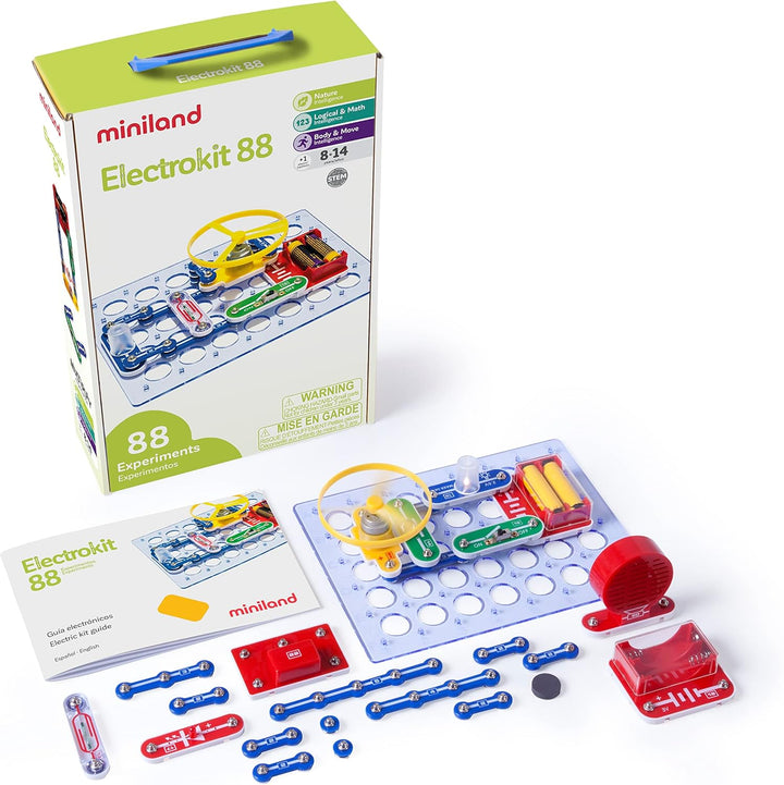 Miniland 99101 Experimentierkasten Elektronische Schaltkreise, Mehrfarbig