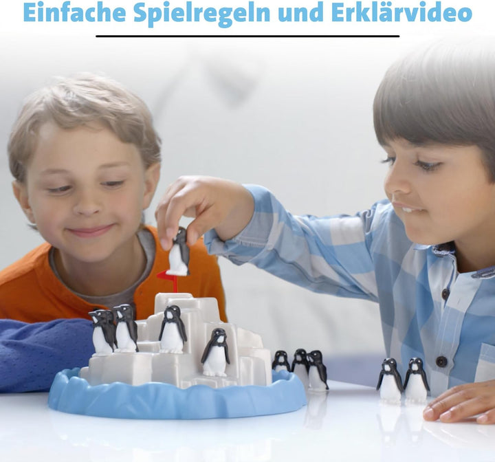 Ravensburger 21325 - Plitsch Platsch Pinguin - grosser Spielspass mit Geschicklichkeitsfaktor für Ki