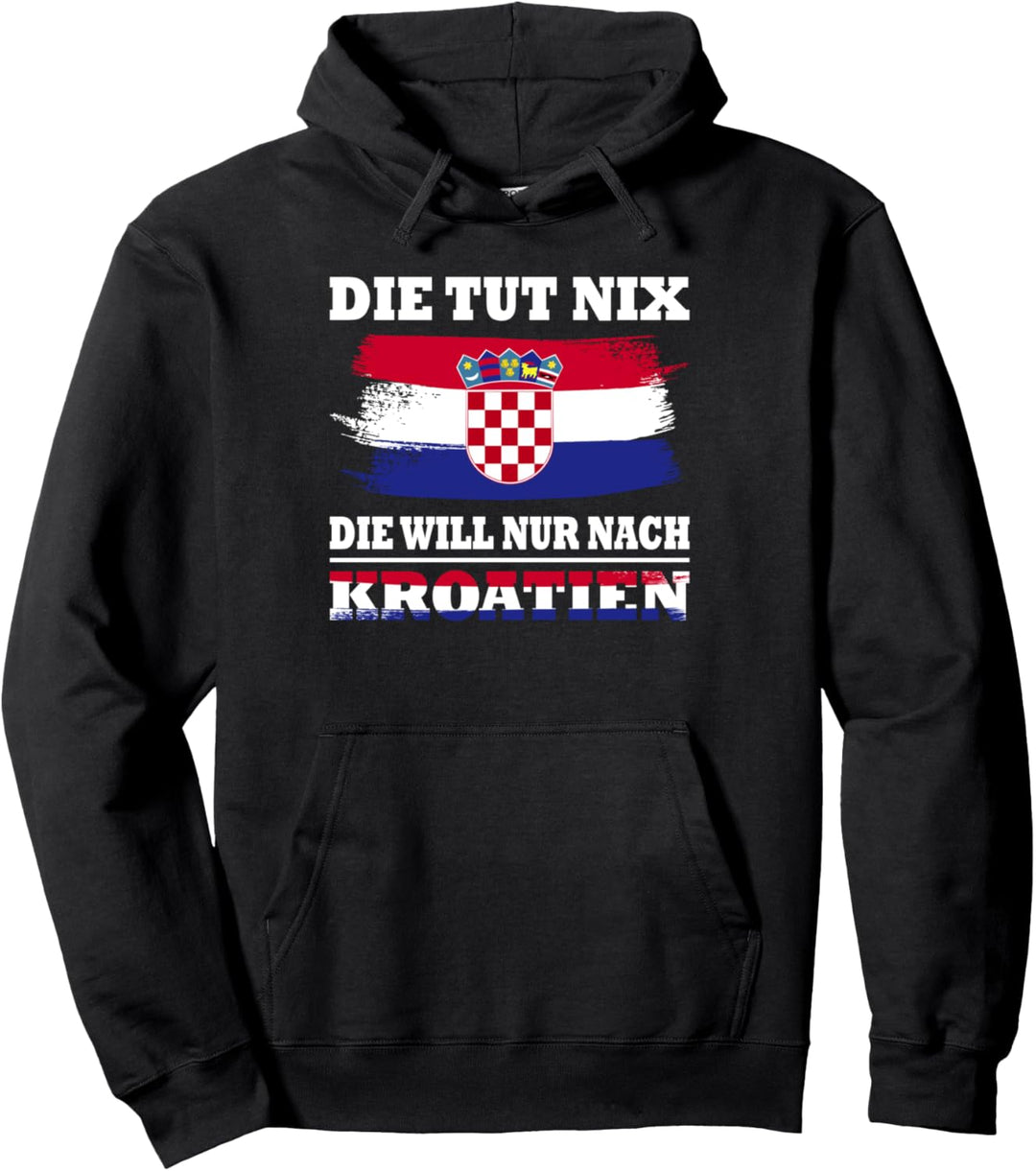 Kroatien Flagge Balkanhalbinsel Nach Kroatien Pullover Hoodie