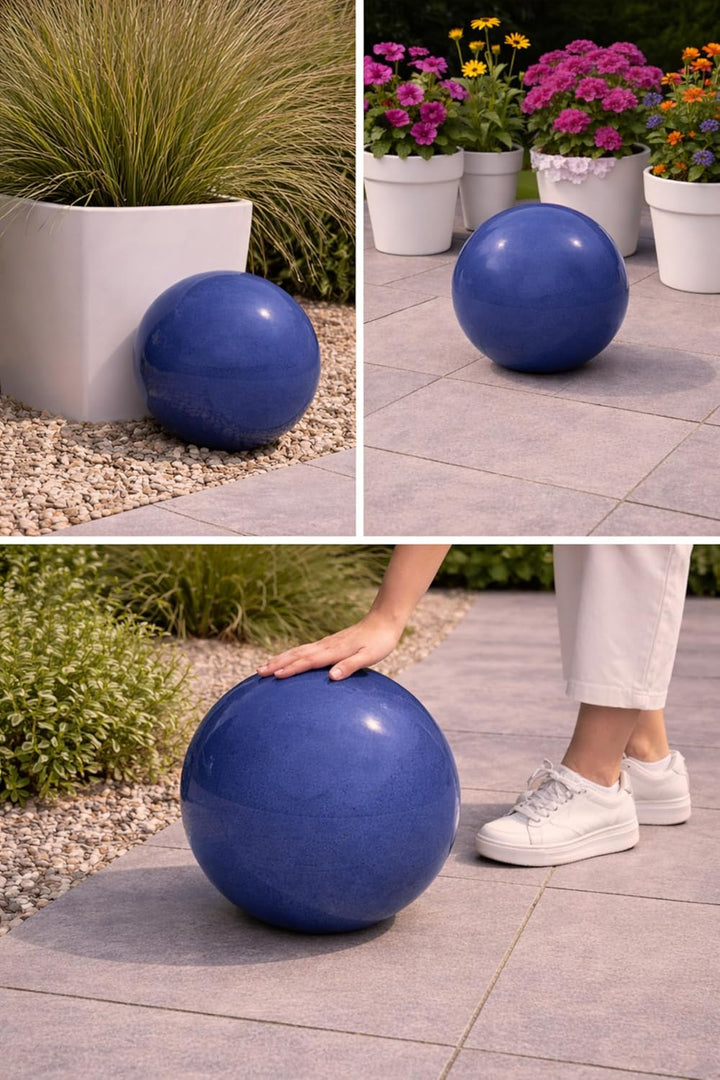 Keramik Kugel 30 cm Gartenkugel Dekokugel Gartenfigur Dekoration aus frostfester, witterungsbeständi