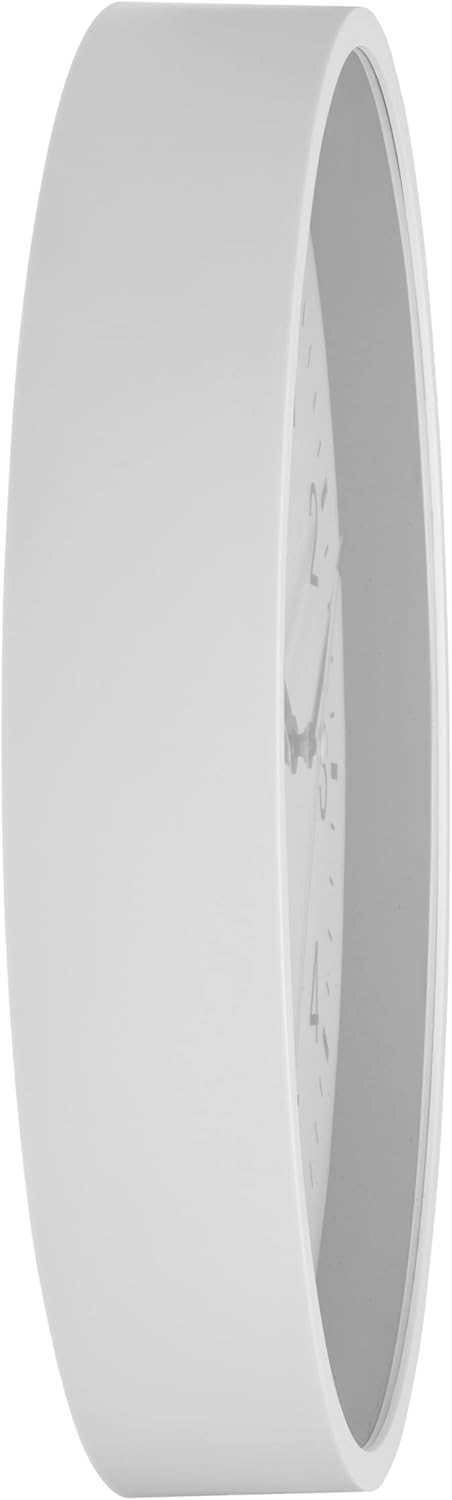 TFA Dostmann Analoge Funk-Wanduhr, 60.3550.02, höchste Genauigkeit, modern, analog, Glasabdeckung, f