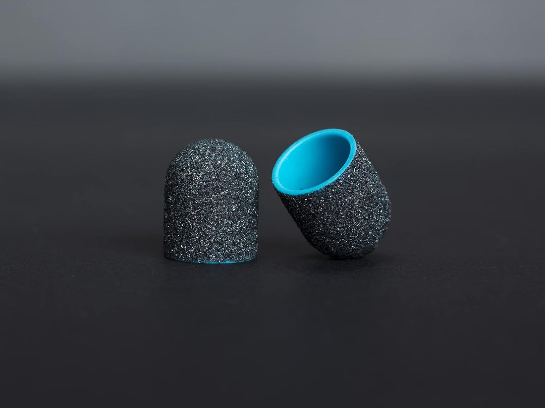 LALILL Schleifkappen LUX ABS 13mm 120 Körnung 100 Stk. Kappen für die Fräsmaschine - graphit Schleif