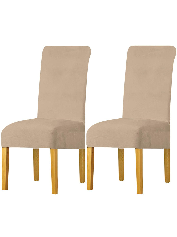 LANSHENG Stuhlhussen 2er Set, Universelle Abnehmbare Waschbar Samt Stuhlhussen, Universale Stretch E