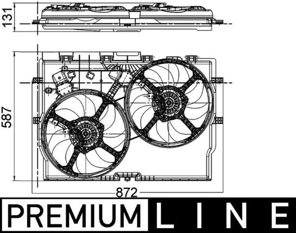 MAHLE CFF 228 000P Kühlmittelkühler-/Kondensator-Lüfter BEHR PREMIUM LINE