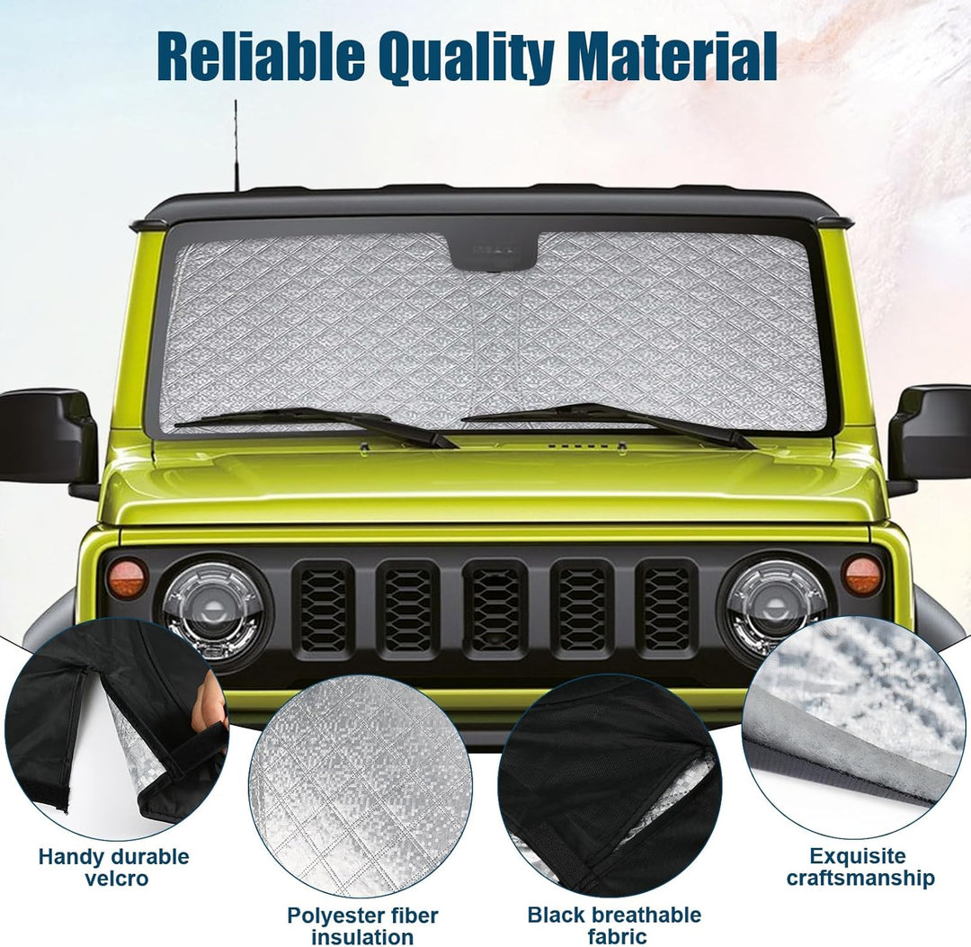 Auto Sonnenschutz Kompatibel mit Suzuki Jimny >2019 - Sonnenschutz Abdeckungen Frontscheibe Sonnensc