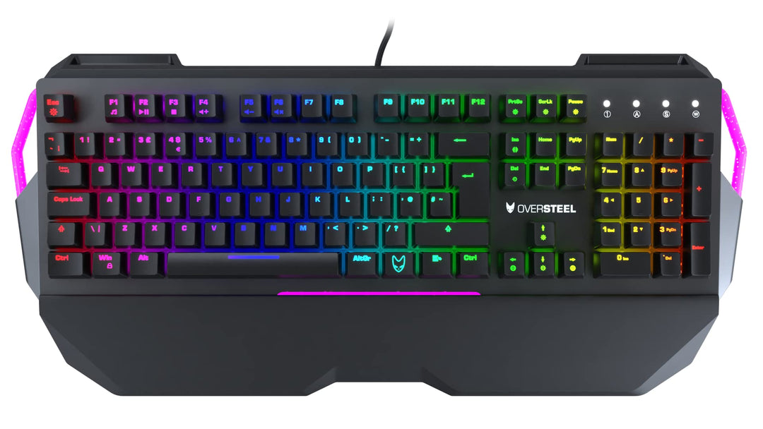 Oversteel Iron Mechanische Gaming-Tastatur, RGB, roter Schalter