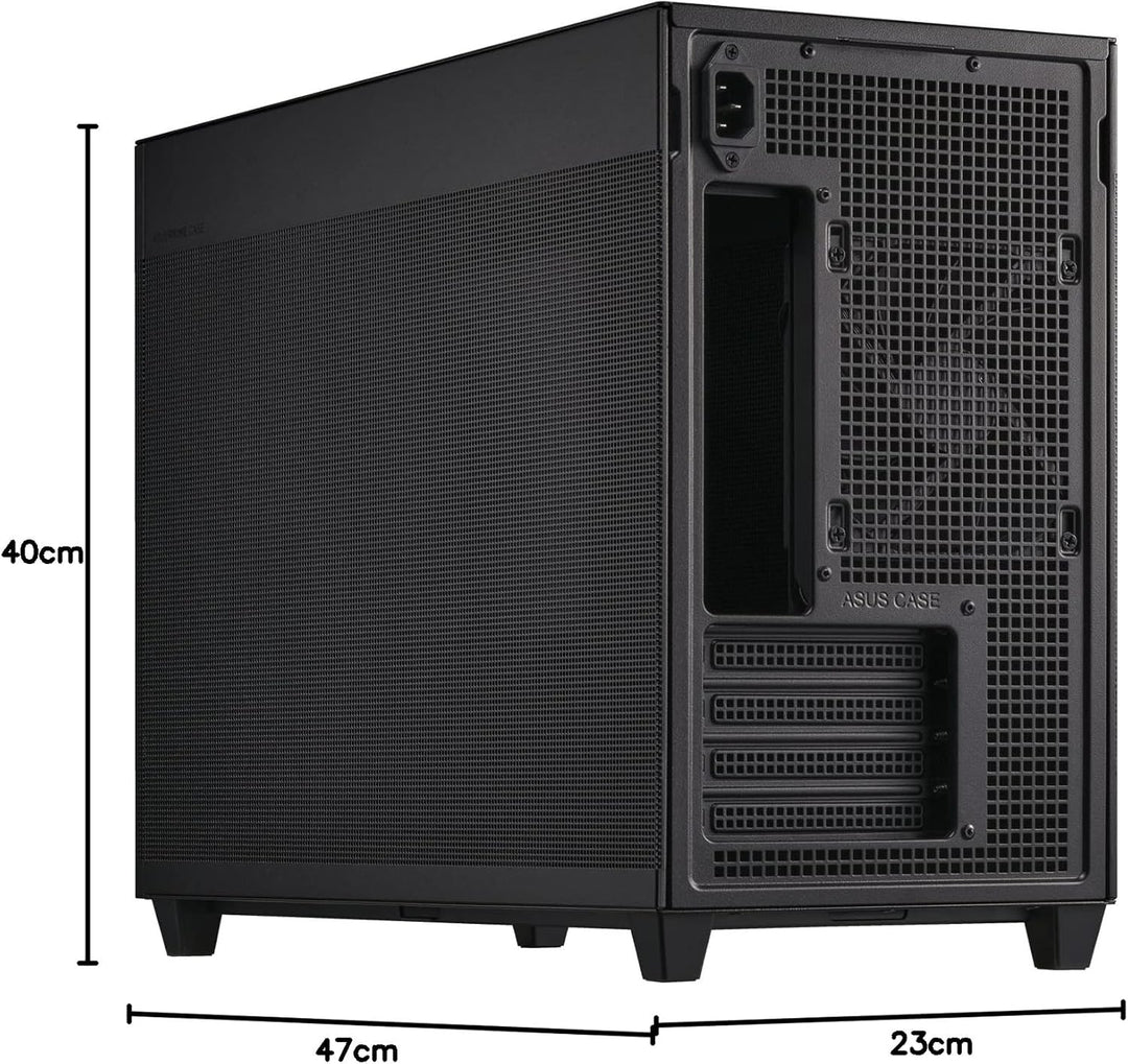 ASUS Prime AP201 MicroATX PC-Gehäuse (33 Liter, unterstützt 360-mm-Kühler, Grafikkarten bis 338 mm L
