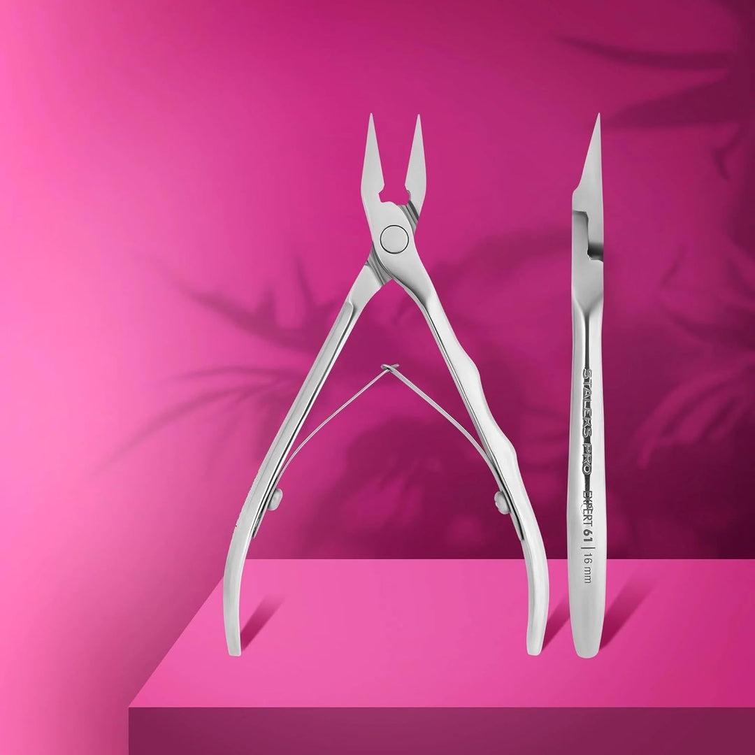 STALEKS PRO Professionelle Nagelknipser für eingewachsene Nägel, 16 mm, speziell für Pediküre, Edels