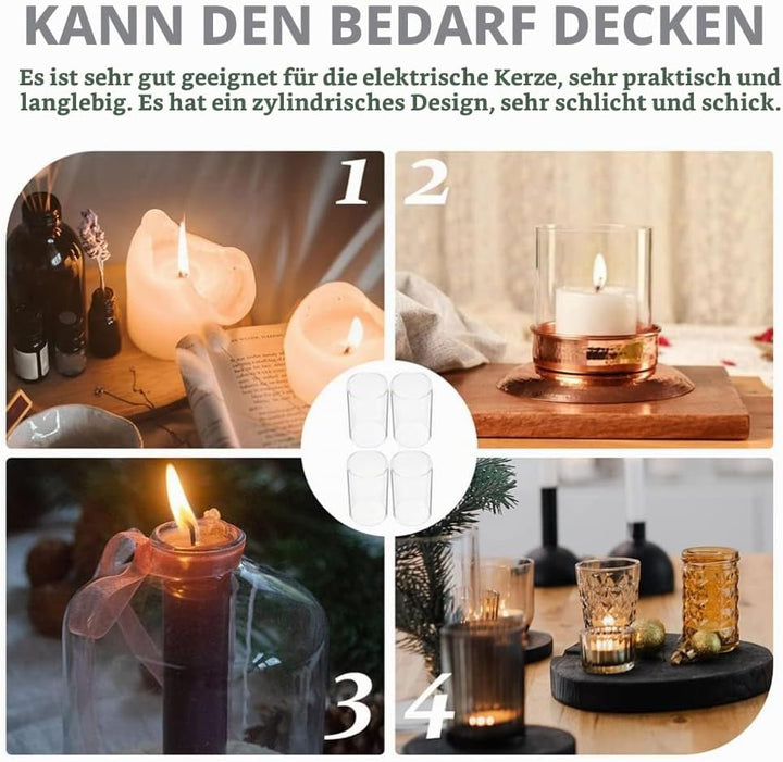 BESPORTBLE 8 Stücke Windlicht Glaszylinder Teelichtgläser Windlichtgläser Ersatz Zylinder Ohne Boden