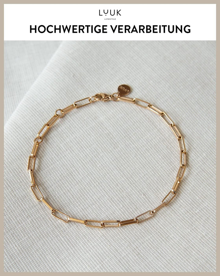 LUUK LIFESTYLE Halsketten, Armbänder und Schmucksets aus Edelstahl, modernes und schlichtes Design,