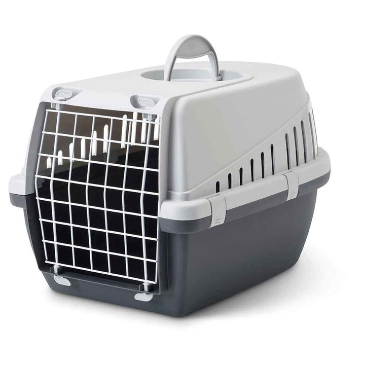 Savic Nv Trotter Transportbox für Haustiere, 49 x 33 x 30 cm, Anthrazit/Hellgrau anthrazit S, anthra