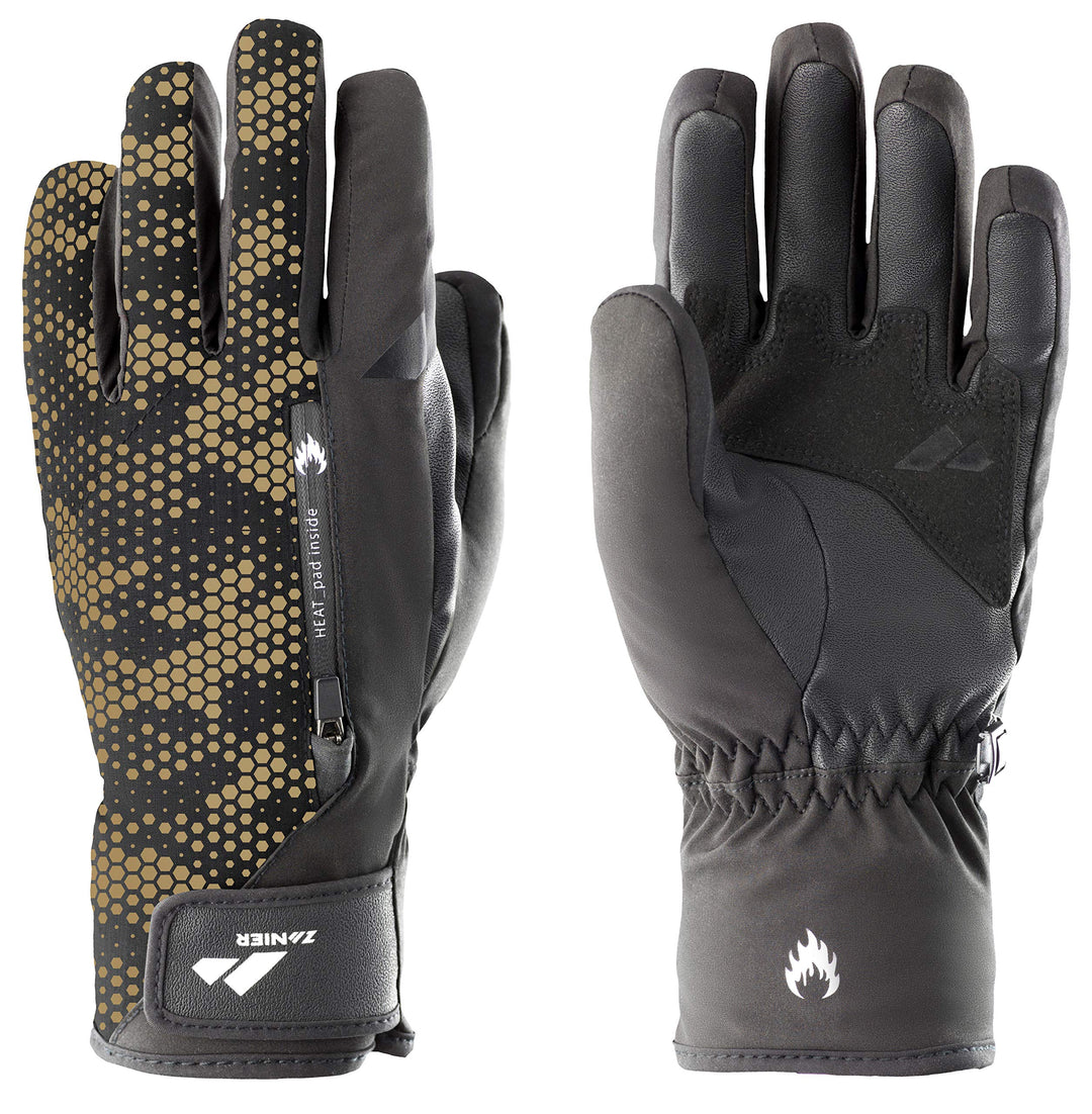 Zanier-Damen-Handschuhe-SERFAUS.STX 7.5 Schwarz, Beige, 7.5 Schwarz, Beige