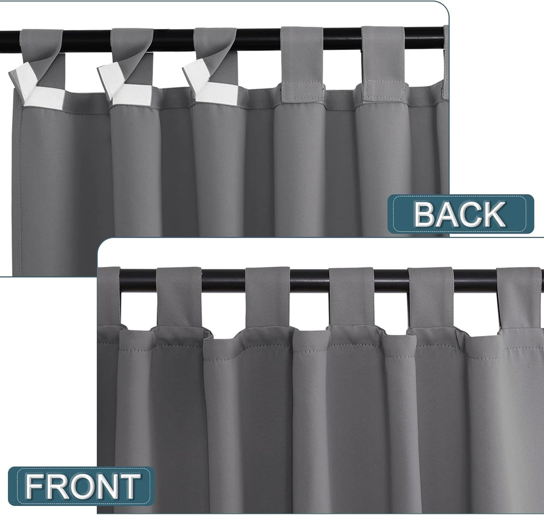 PONY DANCE Outdoor Gardinen Wetterfest 2er Set Terrasse Vorhänge Wasserdicht H 274 x B 132 cm Outdoo