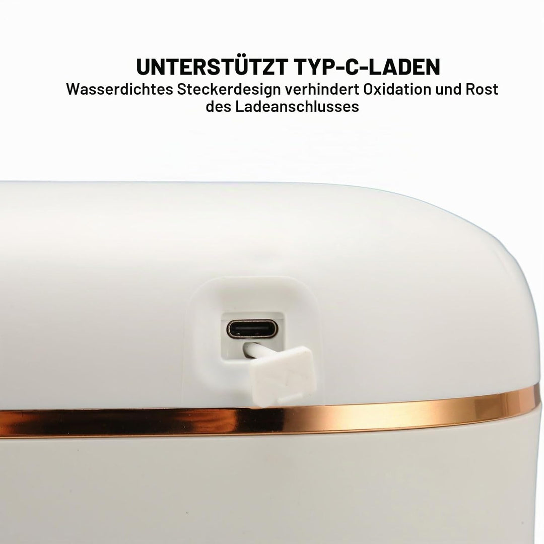20L Berührungsloser Mülleimer, Grosse Fassungsvermögen Aufladbarer Motion Sensor Mülleimer mit Haube