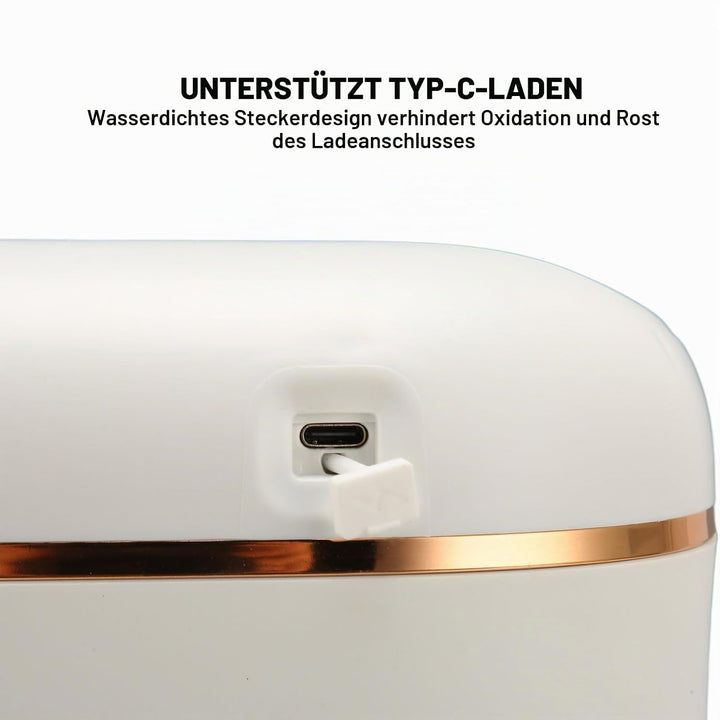 20L Berührungsloser Mülleimer, Grosse Fassungsvermögen Aufladbarer Motion Sensor Mülleimer mit Haube