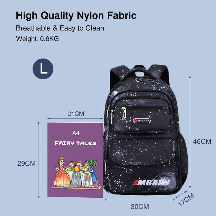 FANDARE Kinderrucksack Schulranzen Mehrfarbig Schultaschen Jungen Mädchen Schulrucksack Schultasche