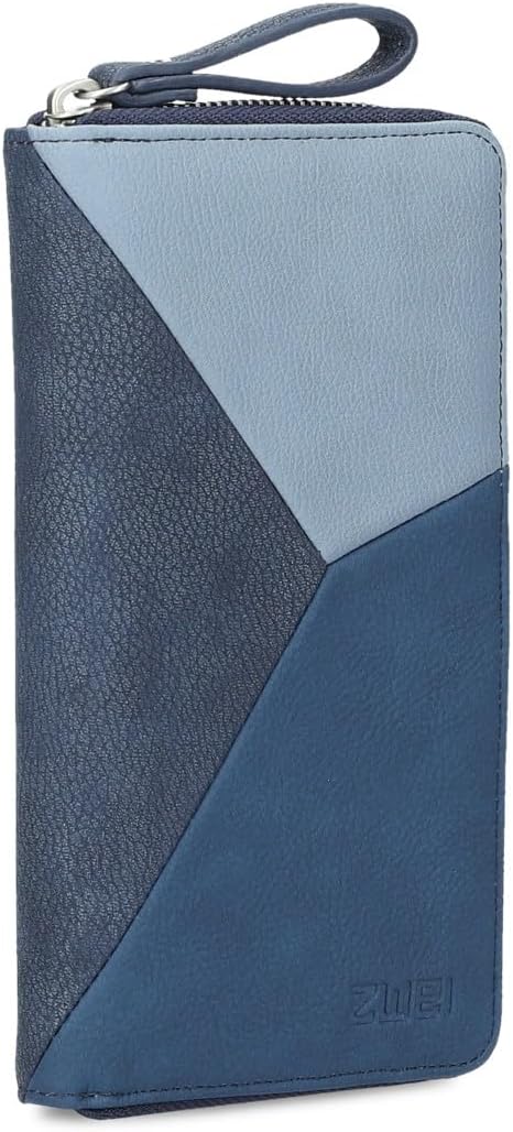 Zwei JANA Wallet J02 Nubuk-Blue, Nubuk-blue