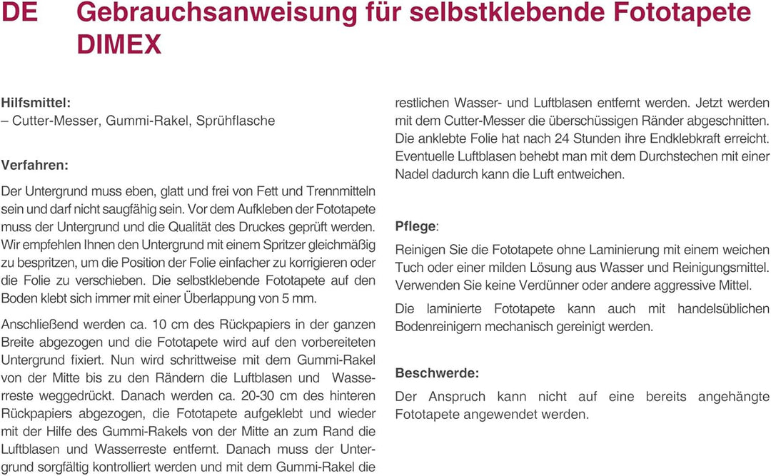 Dimex Küchenrückwand Folie Selbstklebend NEBLIG 180 x 60 cm | Klebefolie - Dekofolie - Spritzschutz