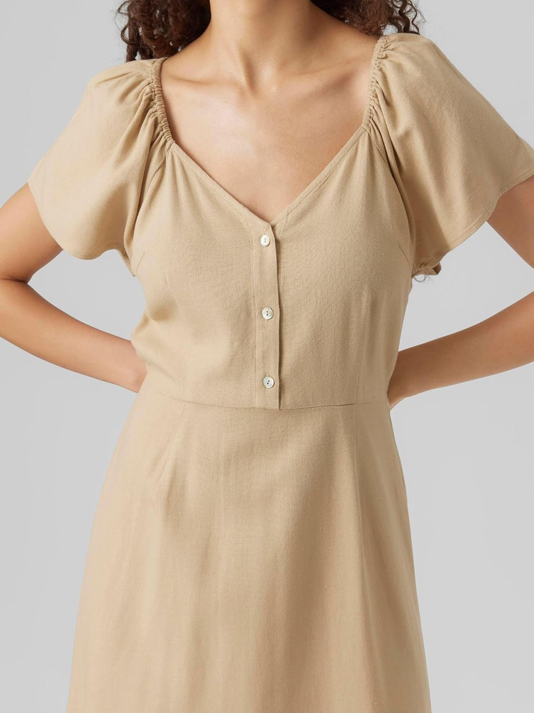 VERO MODA Female Kleid VMMYMILO Midikleid L Irish Cream, L Irish Cream
