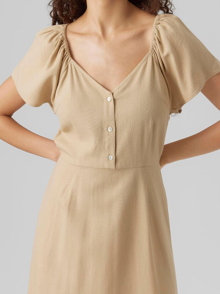 VERO MODA Female Kleid VMMYMILO Midikleid L Irish Cream, L Irish Cream