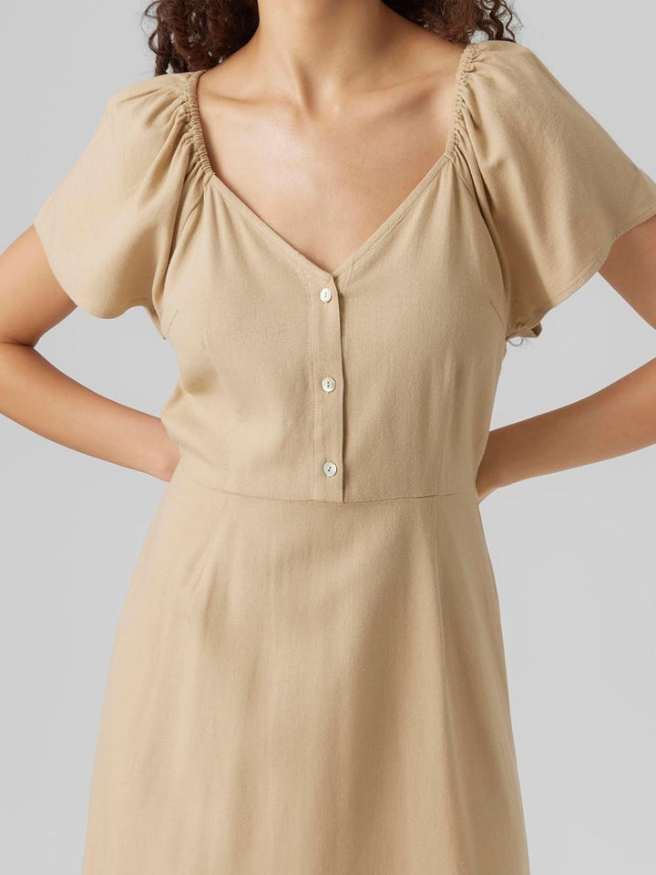 VERO MODA Female Kleid VMMYMILO Midikleid XS Irish Cream, XS Irish Cream