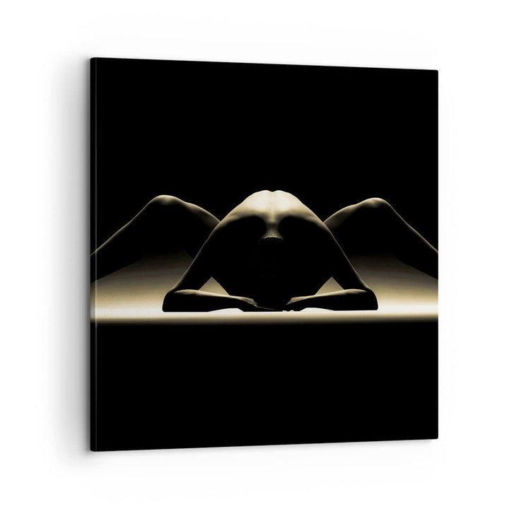 Bilder auf Leinwand Nackter Körper Modell künstlerische Pose Leinwandbild 60x60cm Wandbilder Dekorat