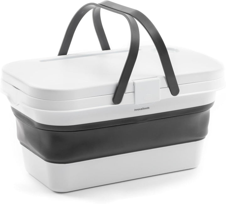 Faltbarer Picknickkorb mit Tisch-Deckel Pickning InnovaGoods, Weiss