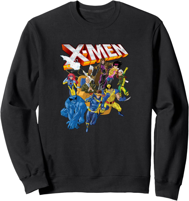 Marvel X-Men Vintage Group Shot Logo Sweatshirt