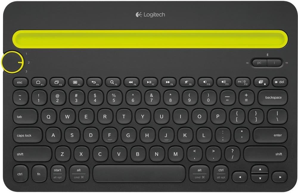 Logitech K480 Kabellose Multi-Device Tastatur für Windows, macOS, iPadOS, Android oder Chrome OS, Bl