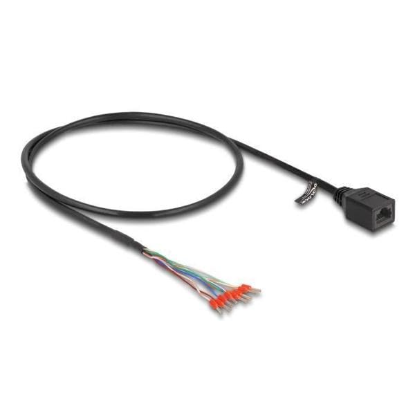 88005 - Kabel RJ45 Buchse zu Aderendhülsen Cat.5e 50 cm schwarz