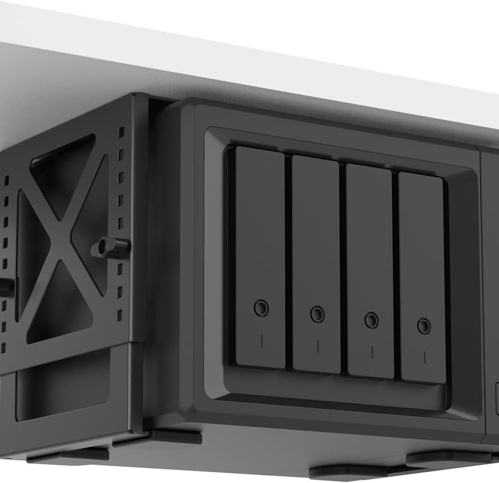Verstellbarer Unter-Desk-NAS-Halter, Unter-Desk-Halterung für NAS, NAS-Montagehalterung
