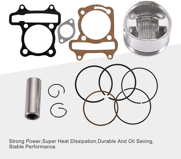 GOOFIT 57.4mm Zylinderbaugruppe Ersatz für GY6 4 Takt 125cc 150cc 157QMJ 152QMI TaoTao Motoren Quads