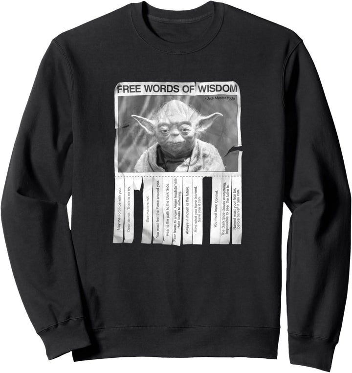 Star Wars Yoda Poster Words Of Wisdom Sweatshirt