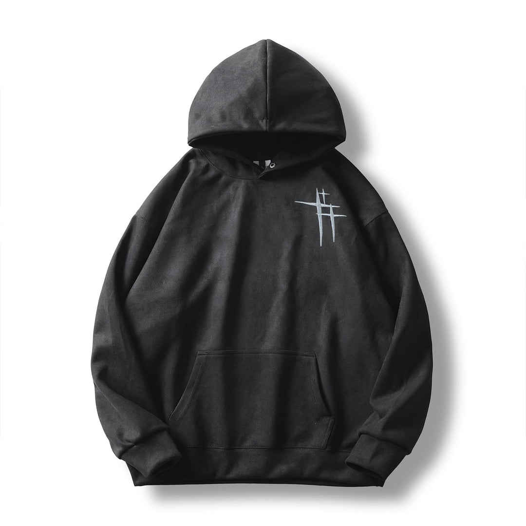 Herren-Kapuzenpullover, Kontrastfarbe, Patchwork, grosse Taschen S 23wy661black, S 23wy661black