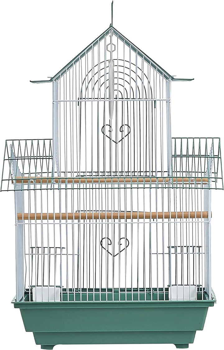 Prevue Hendryx SP1720-4 Shanghai Sittichkäfig, Grün/Weiss Size: Pack of 1, Size: Pack of 1
