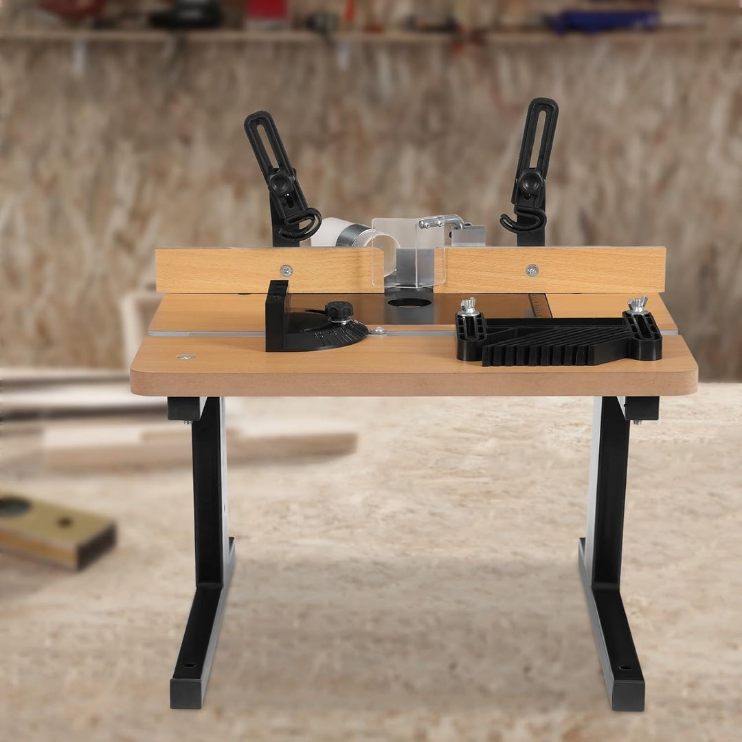 Router Tisch für Holzbearbeitung MDF Frästisch für DIY Möbelbau 43x40cm mit Staubabsaugung und hoher