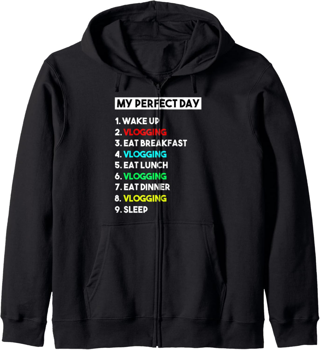 Mein perfekter Tag Vlogging für Vlogger Kapuzenjacke