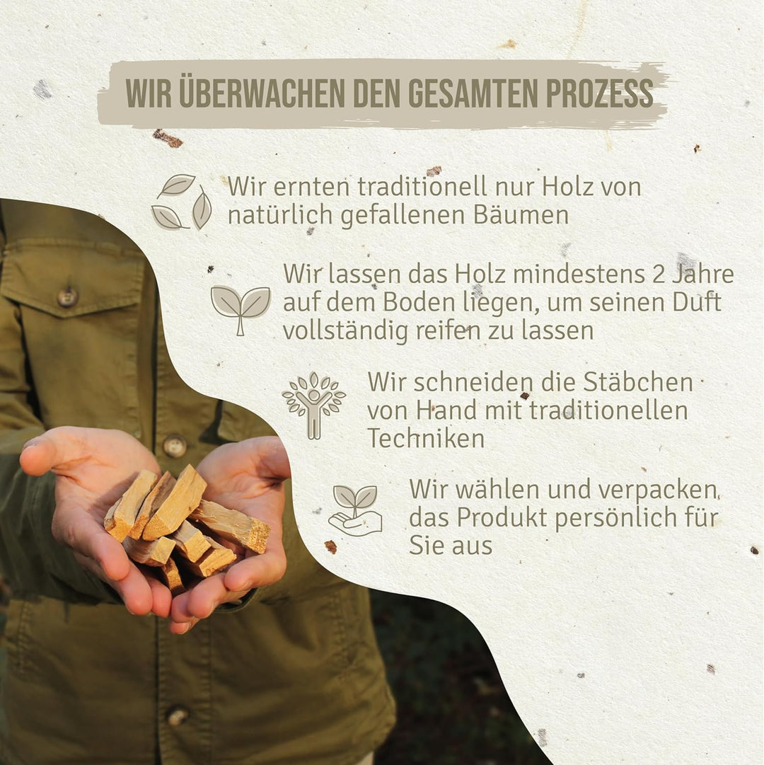 PALOSANTO - Palo Santo Räucherholz - Räucherstäbchen Especial – Natürlicher Weihrauch – Intensives u