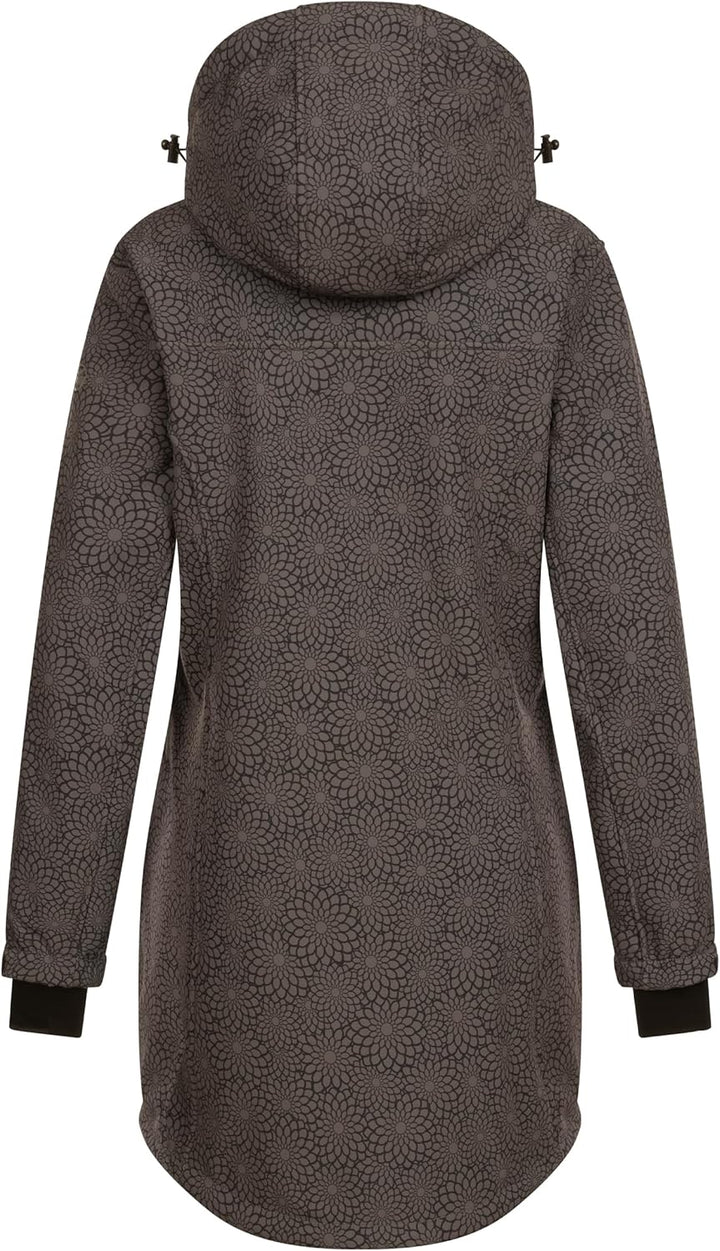 DEPROC-Active Damen Gefütterter Softshellmantel Kurzmantel mit Abnehmbarer Kapuze Übergangsjacke Kee