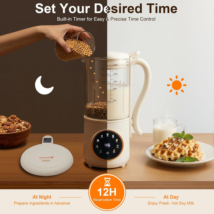 1,4L Sojamilchbereiter Entsafter mit LED-Display für Frühstück