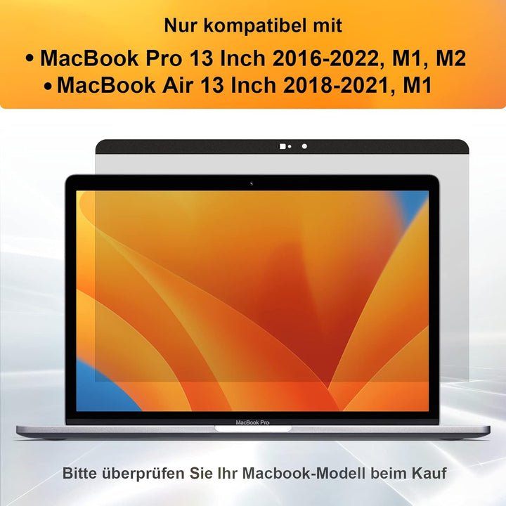 Magnetischer Blickschutzfilter Kompatibel Mit MacBook Pro 13 Zoll (2016-2022,M1,M2)&MacBook Air 13 (