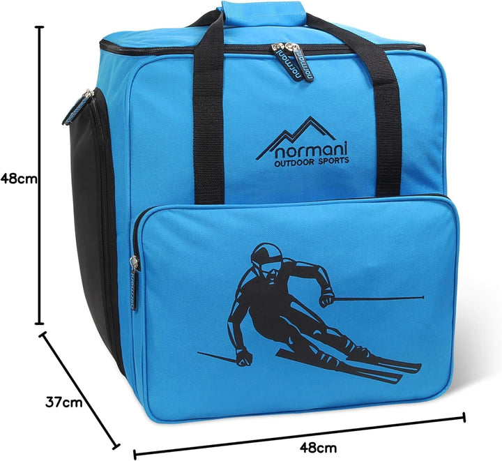 normani Skischuhtasche mit separatem Helmfach und Rucksackfunktion Alpine DEPO Blau 53 Liter, Blau 5