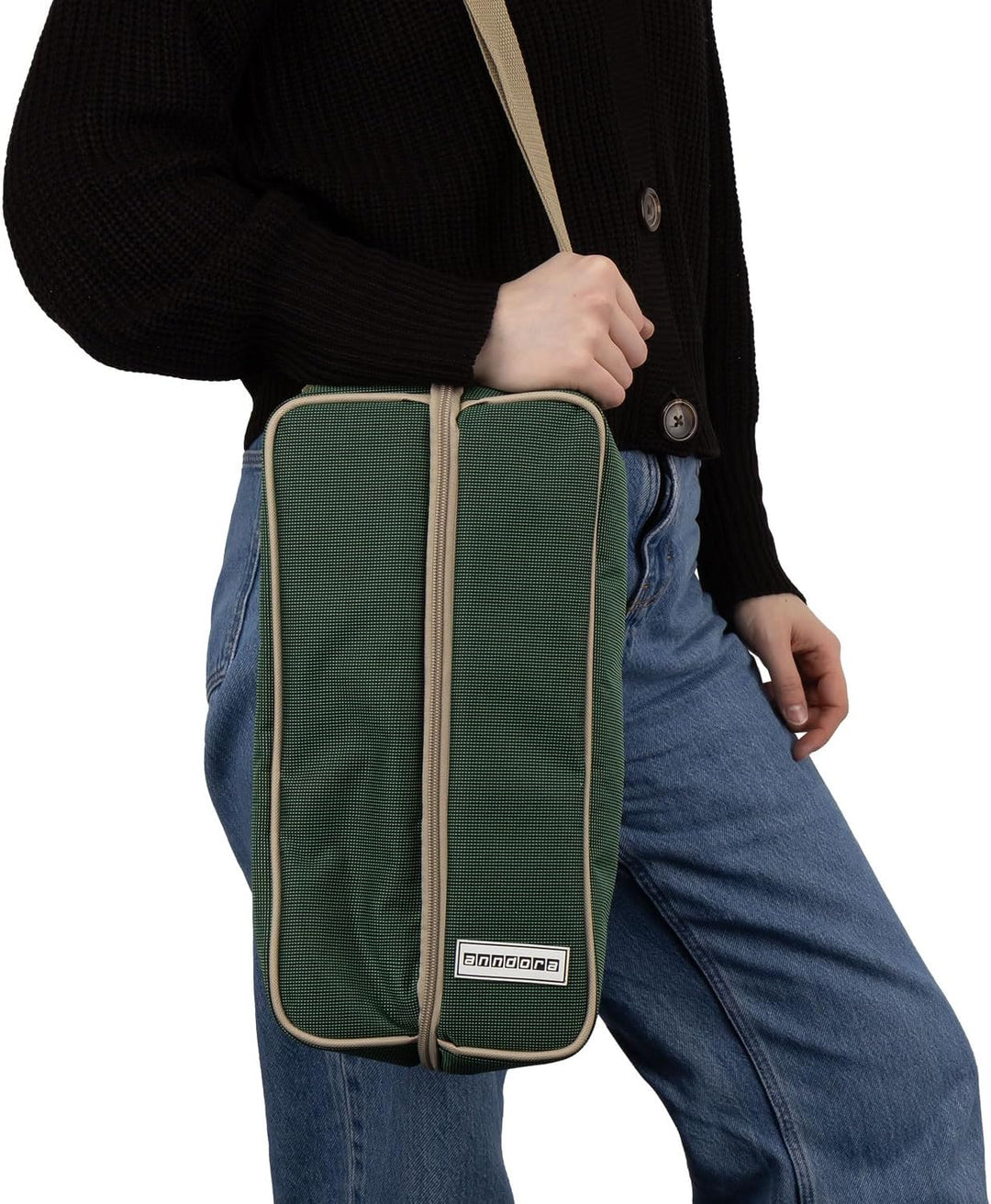 anndora Kühltasche Flaschentasche Weinkühltasche + 6 TLG. Zubehör – grün, Grün