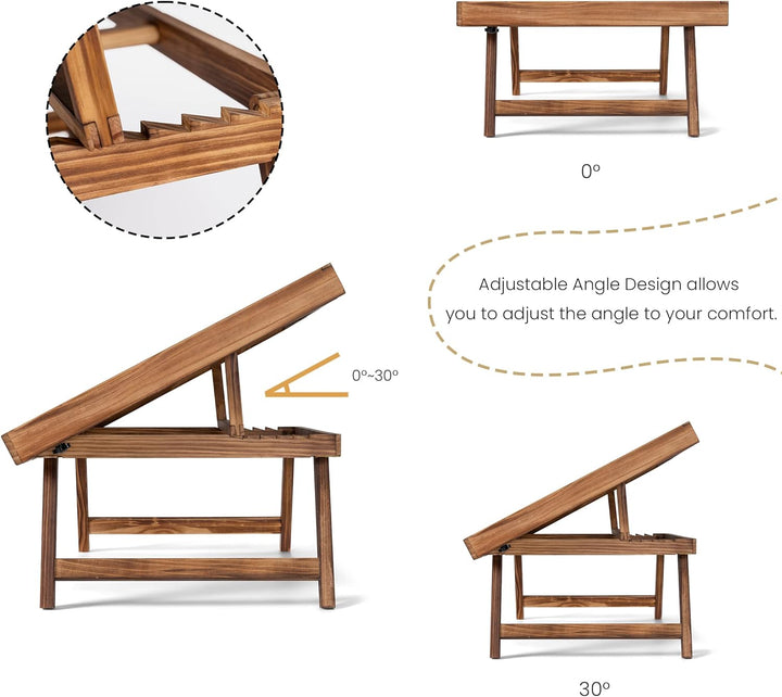 Tektalk Puzzletisch mit LED-Licht, Holzpuzzlebrett mit 5 verstellbaren Winkeln, Puzzletisch mit Klap