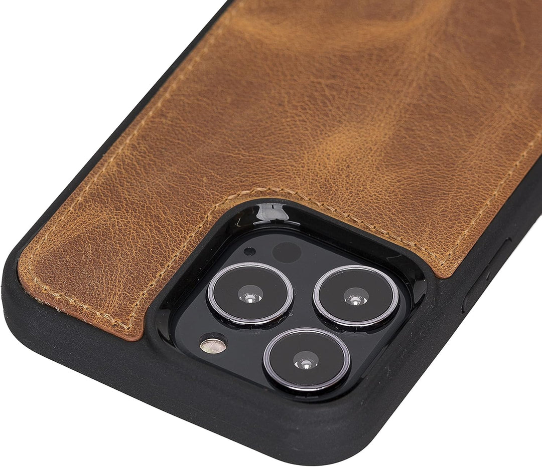 Solo Pelle Lederhülle für das iPhone 13 Pro in 6.1 Zoll Stanford Case Leder Hülle Ledertasche Backco