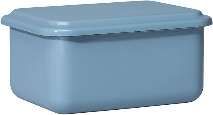 Riess, 0412-125, Vorratsbehälter mit Deckel, 15x11x7cm, Emaille, Design SERVE + STORE, HEIDELBEERBLA