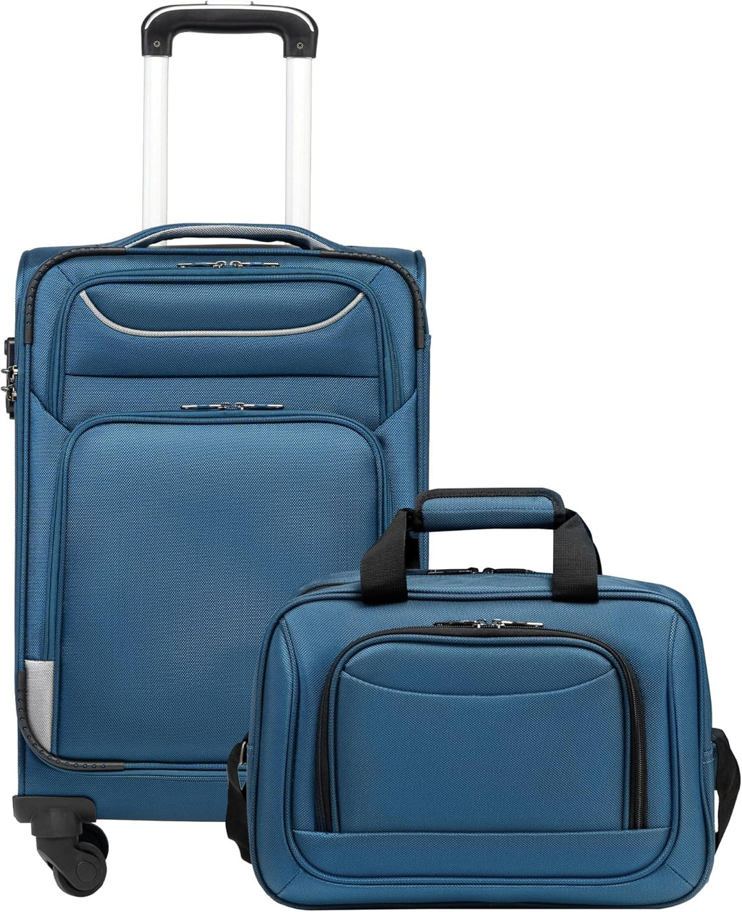 COOLIFE Koffer Trolley Koffer Reisekoffer von 4 Rollen Stoffkoffer Handgepäck TSA-Schloss Der Koffer