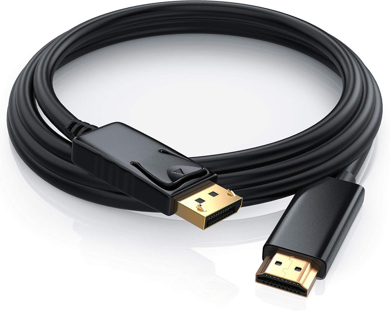 CSL - 5m Full HD Premium DisplayPort DP auf HDMI Kabel High Speed inkl. Audio-Übertragung - 1080p -