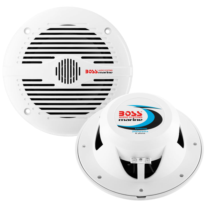 Boss Audio MR60W Weiss 200W Marine Breitbandlautsprecher 16,5 cm, Weiss, 200 W, MR60 W, 16,5 cm, Wei